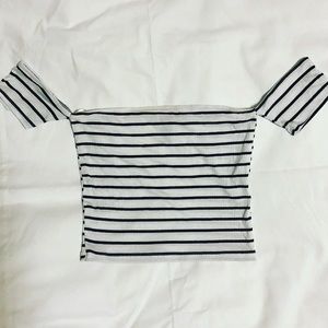 NWOT FOREVER 21 OFF THE SHOULDER CROP TOP